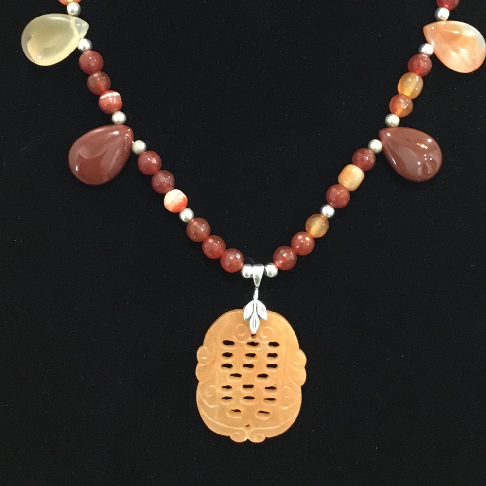 Genuine gemstone necklace